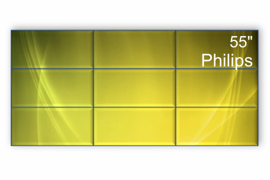 Изображение Видеостена 3x3 Philips 55" 55BDL2005X/00