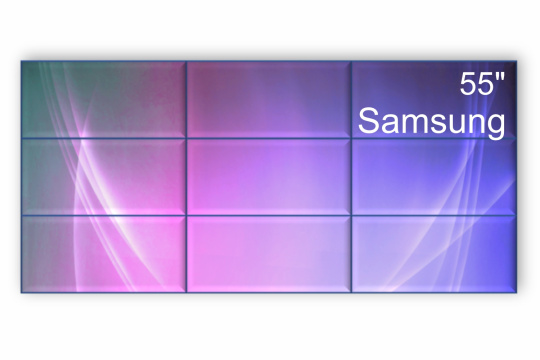 Изображение Видеостена 3x3 Samsung 55" VH55C-R