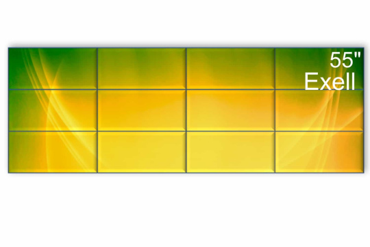 Изображение Видеостена 4x3 Exell 55" EXPD-WA55AB05